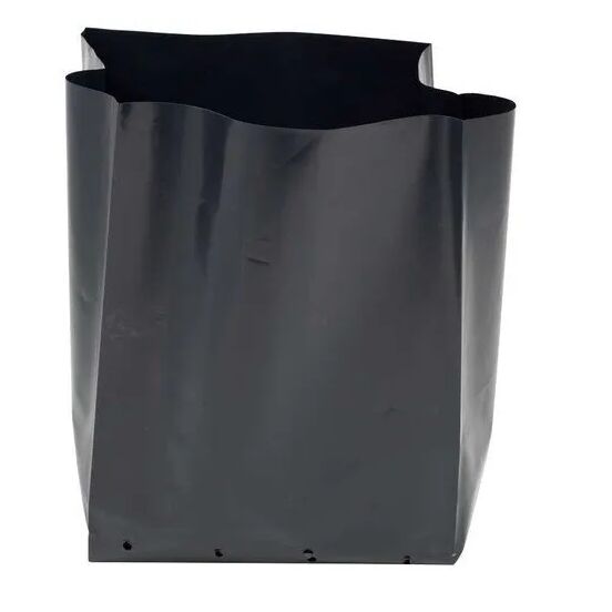 Kunal Plastics Black LDPE Nursery Poly Bag, Pattern : Plain