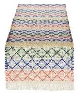 Cotton Checked Table Runner, Size : 80 x 200 cm