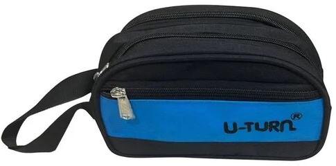 Polyester Travel Toiletry Bag, Color : Black Blue