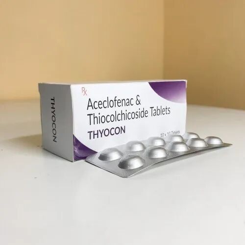 Aceclofenac And Thiocolchicoside Tablets, Packaging Size : 10X10