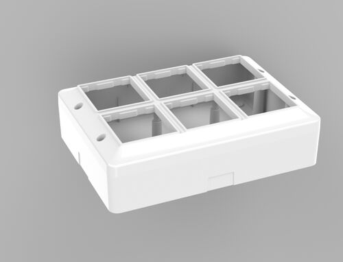 Polished ABS 12m Modular Gang Box, for Electric Fitting, Pattern : Plain