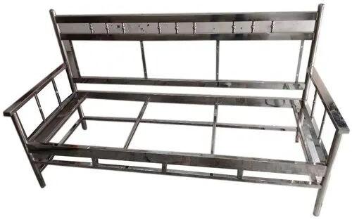 Stainless Steel Sofa Frame, Size : 5.5 x 2.5 feet (LxW)