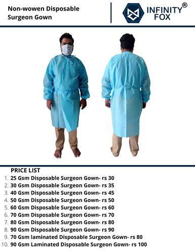 Infinity Fox Non Woven Disposable Surgical Gown, Size : Large