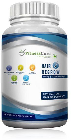Fitness Cure Hair Re grow, for Good Quality, Long Shelf Life, Low-fat, Safe Packing, Form : Tablet