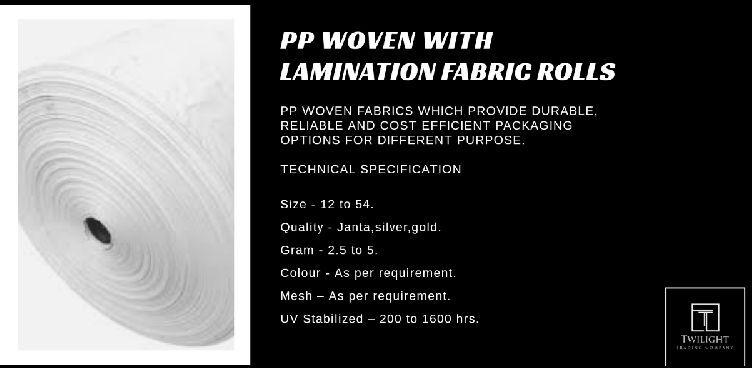 Laminate pp woven fabric