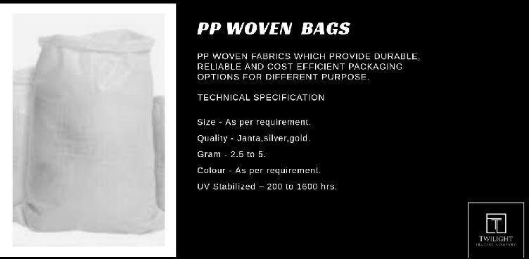 Twilight PP Woven Sack, for Packing, Style : Best