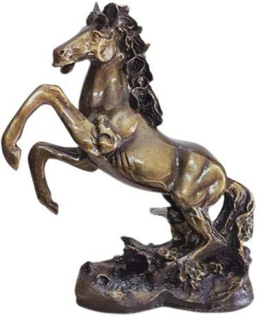 Resin Running Horse Figurine, Color : Copper