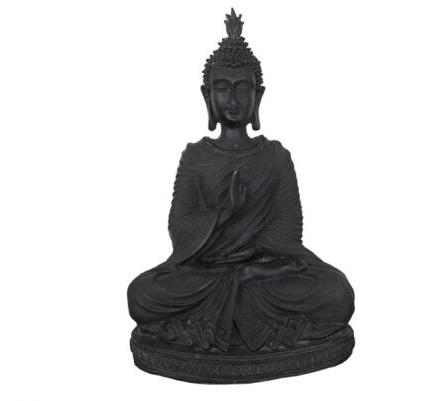 Polyresin Gautam Buddha Statue, Color : Black
