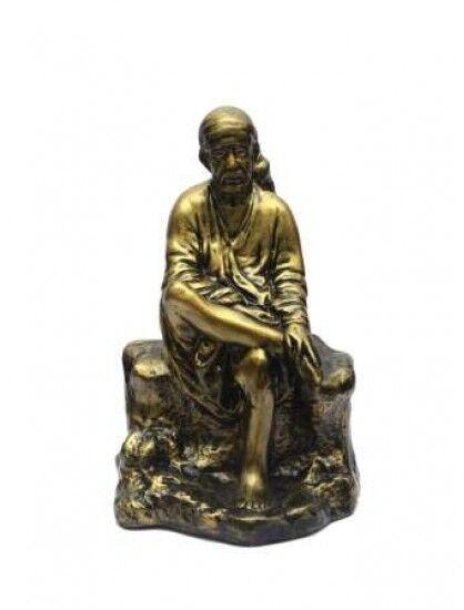 Polyresin  Sai Baba Statue, Dimension : 6.20in x 7.20in x 12.00in