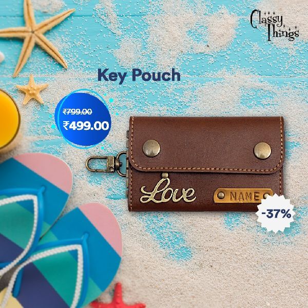 Customized Key Pouch, Size : 10.5cm X 6.5cm X 2cm