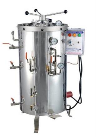 Polished Stainless Steel Vertical Autoclave, for Laboratory Use, Capacity : 50-100 Litre