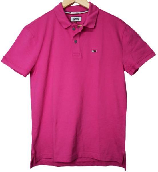 Mens Tommy Hifiger Polo Neck T-shirt (Pink)