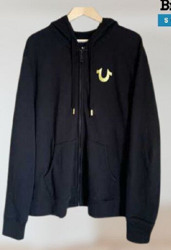 True Religion Sweatshirts (Plain Black), Size : M, XL, XXL