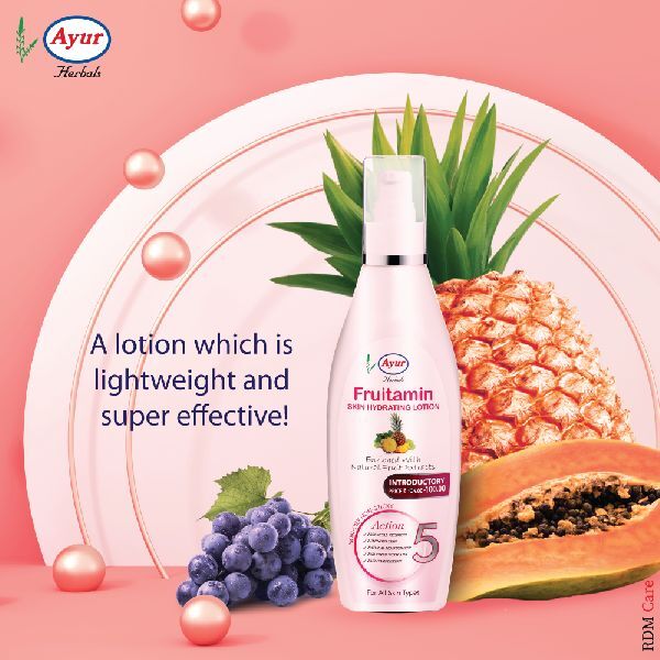 Fruitalicious Skincare with Ayur Herbals Lotion, for Personal, Feature : Good Quality, Moisturises