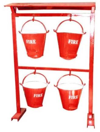 Steel Fire Bucket, for Industrial, Color : Red