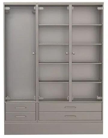 Stainless Steel Cabinet, Color : Silver