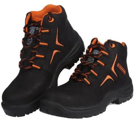Leather industrial safety shoes, Size : 8