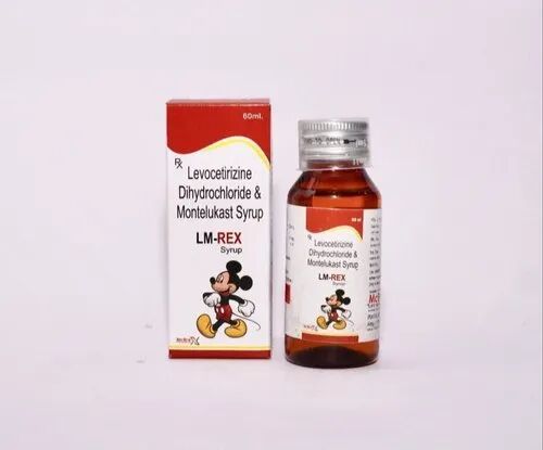 Levocetirizine Dihydrochloride and Montelukast Syrup, Packaging Type : Box