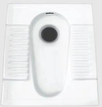 Square Ceramic Indian Toilet Commode, Color : White