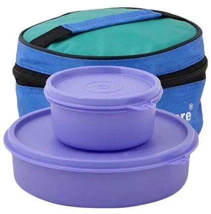Plastic Tupperware Lunch Box, Shape : Round