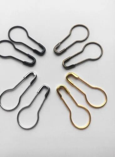 SS Powder Coated Matka Safety Pin, Color : Black, Golden
