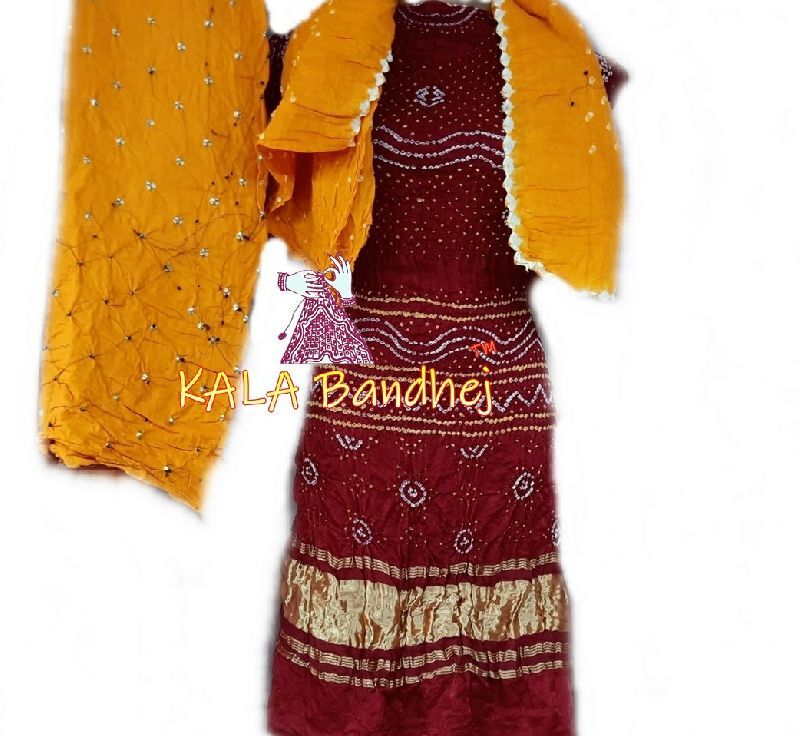 Bandhani Chandrakhani Dress Material