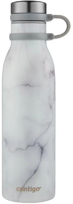 Stainless Steel Water Bottle, Color : White Marble