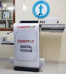 Metal Candypop Smart Podium, Color : White