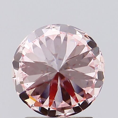 Round Shaped 2.09ct Fancy Vivid Pink VS2 IGI Certified Lab Grown CVD Diamond