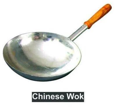 Silver Steel Chinese Wok