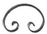  12x6 mm Wrought Iron Scrolls