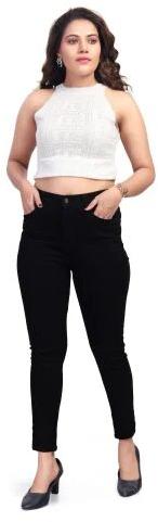 Denim Girls Jeans Pant, Color : Black