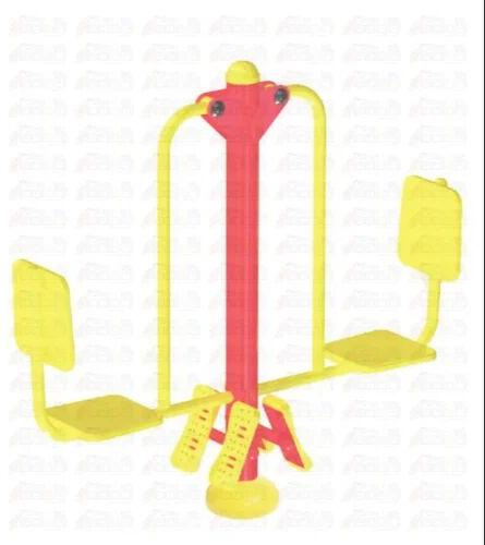 Manual Leg Press Outdoor Gym Equipments, Color : Yellow-green