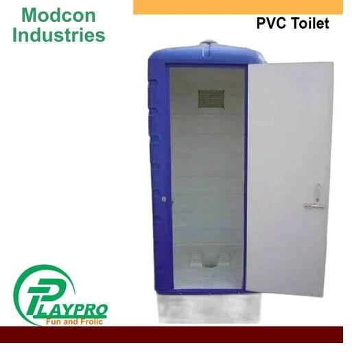 Modcon PVC Toilet, Color : White, Blue