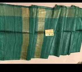 Tussar ghicha silk saree, Saree Length : 6.5 m ( with blouse piece)