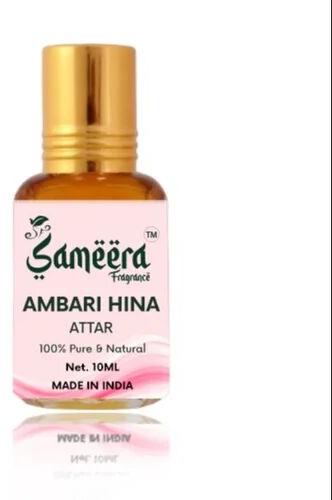 Sameera Fragrance Concentrated Perfume Oil Ambari Hina Attar, for Personal, Apparel, Aromatherapy