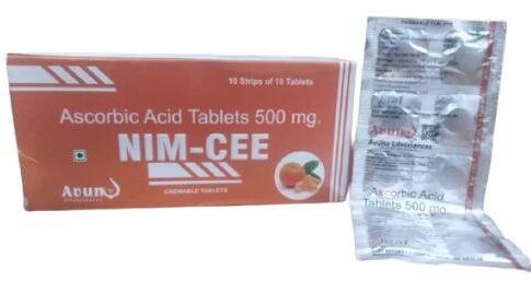 AVUNU LIFESCIENCES vitamin c tablets, Packaging Size : 10 X 10