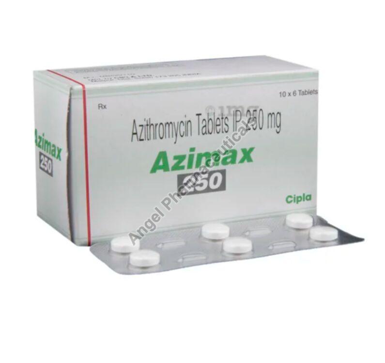 Azimax 250mg Tablets, Composition : Azithromycin (250mg)