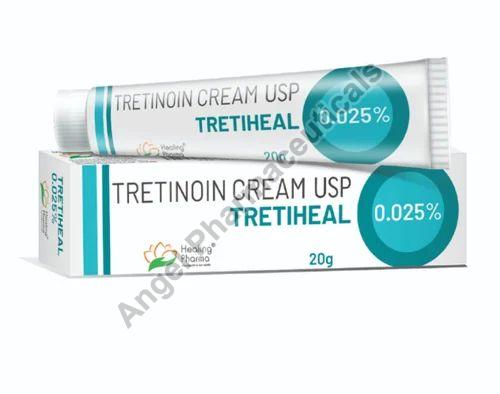 Tretiheal 0.025% Cream, for chest, or back, Composition : Tretinoin