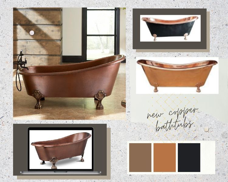 Polished Clawfoot copper bathtub, Feature : Compact Design, Corrosion Proof, Fine Finishing, Good Quality