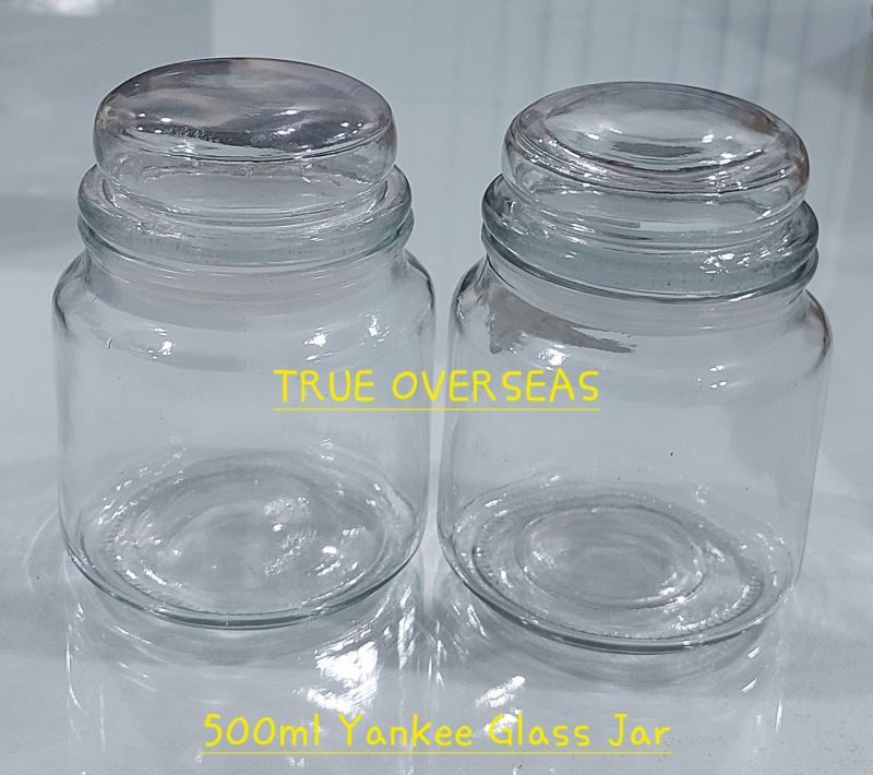 Transparent Round 200 ml Glass Candle Jar, for Decoration, Technics : Machine Made