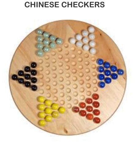 Round Wooden Chinese Checkers