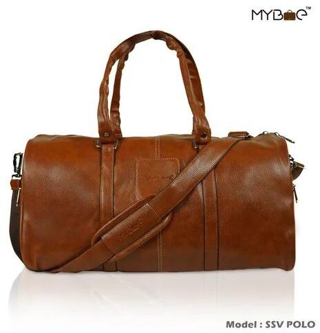 Artificial Leather Duffle Travelling Bag, Color : tan/Black/Blue/Brown