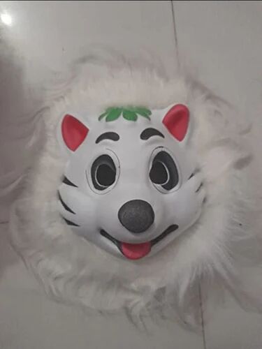 Fur Animal Face Mask, Color : Multi Color