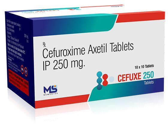 Cefuxe-250 Tablets, Sealing Type : box