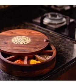 Seesham Wooden Spice Box