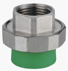 Green Round Fusion PPR Female Thread Union, for Pipe Fitting