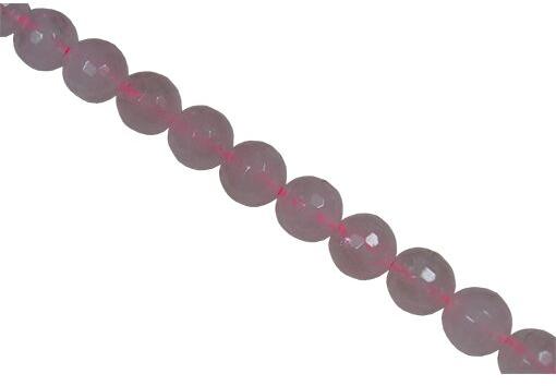 10mm Faceted Round Rose Quartz Beads