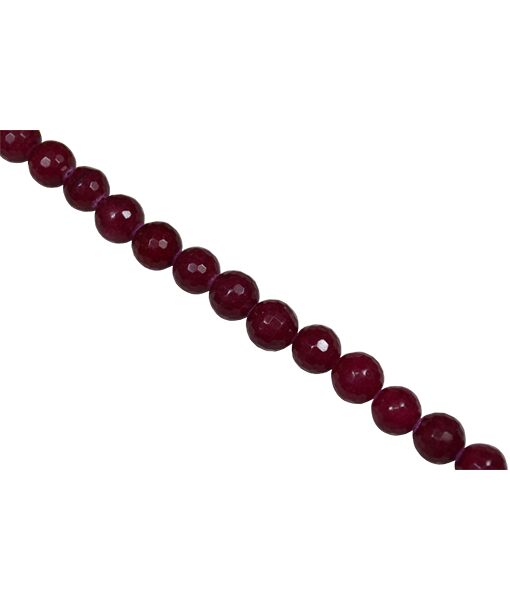 8mm Faceted Round Ruby Beads
