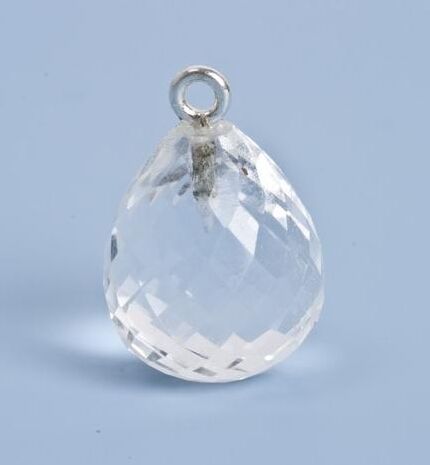 925 Silver with Crytsal Quartz Faceted Charm